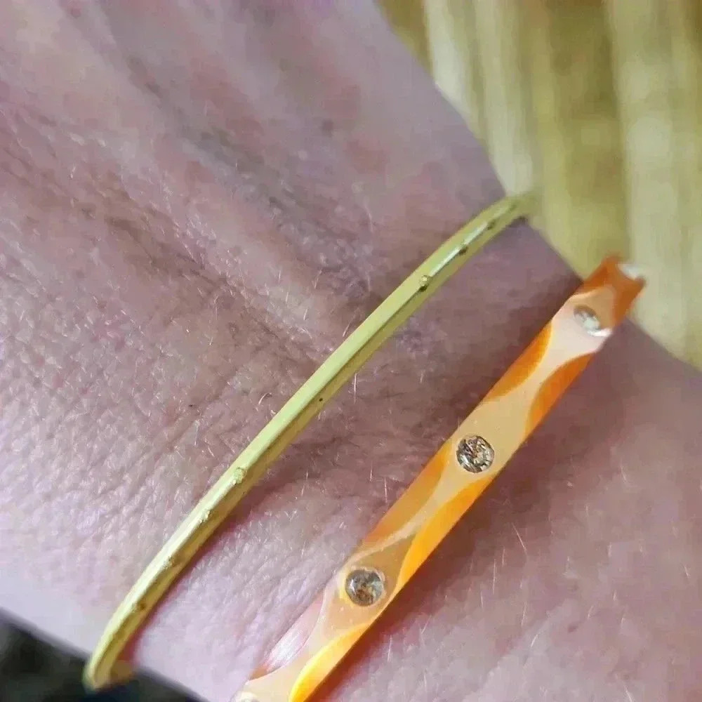 6 stack‎ bracelets orange yellow - Picture 6 of 10